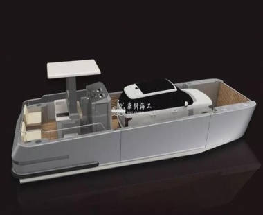 可带路虎揽胜登岛的全铝接驳船