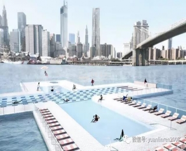 纽约“+pool”水上漂浮过滤设施设计方案